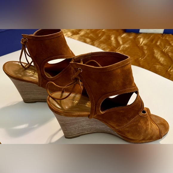 Aquazzura Tan Wedges - size 7 - Sexy Thing - Picture 4 of 9